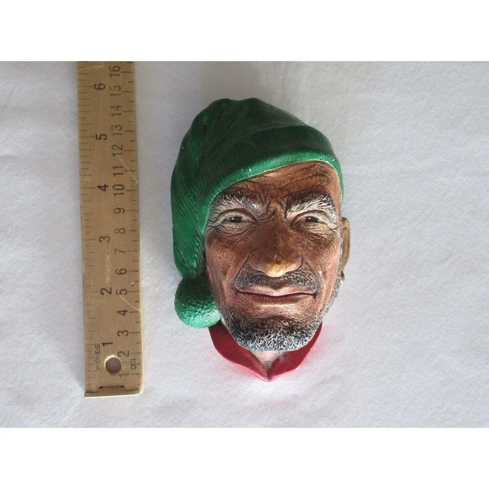 Vintage Chalkware Plaster Head Corsican Fisherman Sailor French 5.5